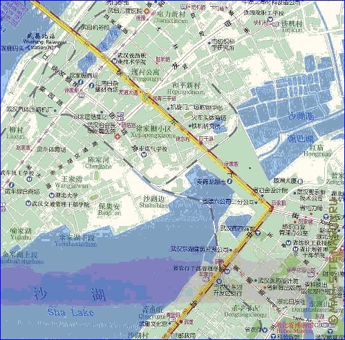 mapa de Wuhan