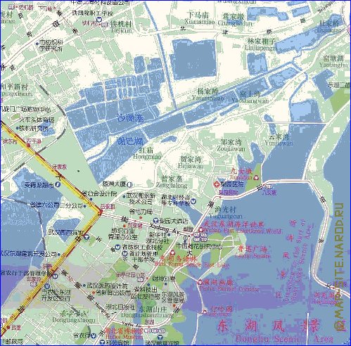 mapa de Wuhan