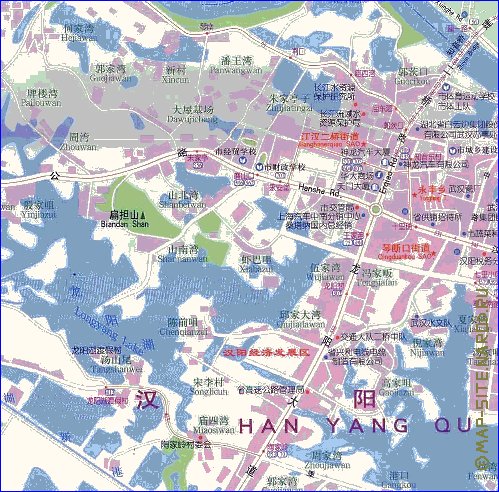 mapa de Wuhan