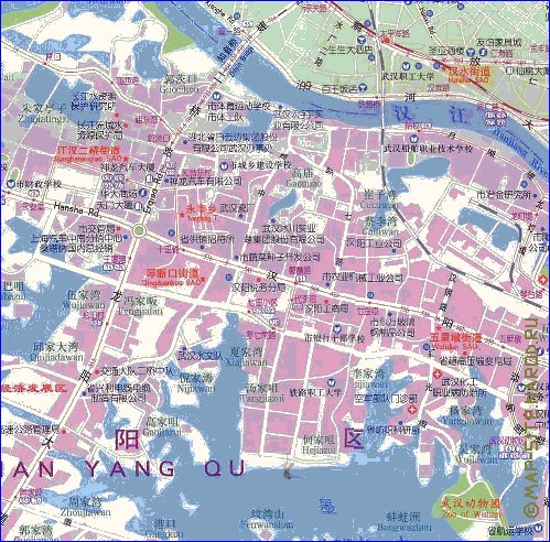 mapa de Wuhan