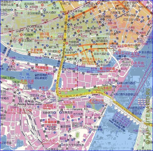 mapa de Wuhan