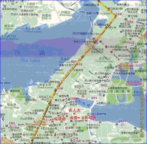 mapa de Wuhan