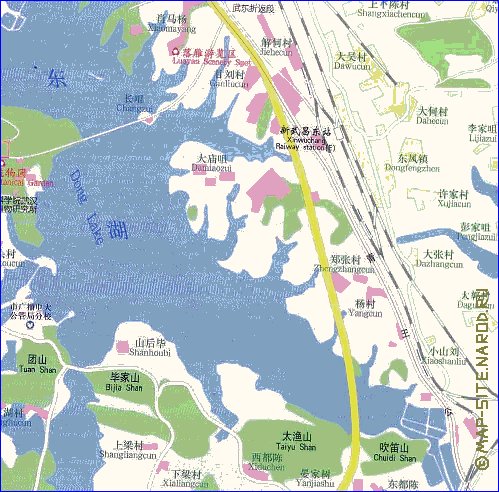 mapa de Wuhan