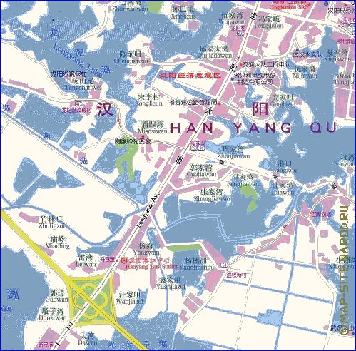 mapa de Wuhan