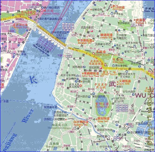 mapa de Wuhan