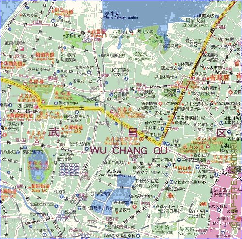 mapa de Wuhan