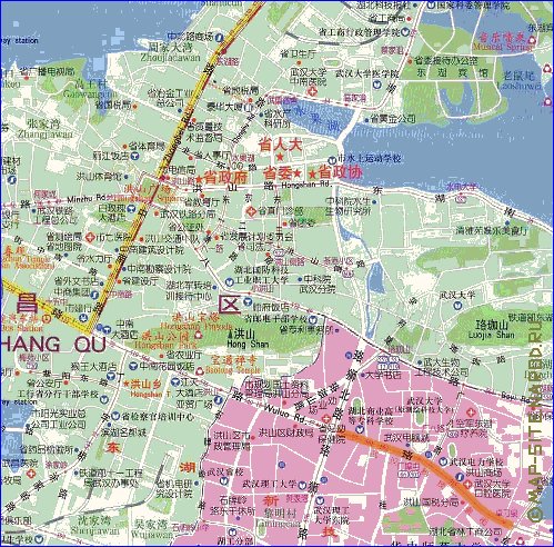 mapa de Wuhan