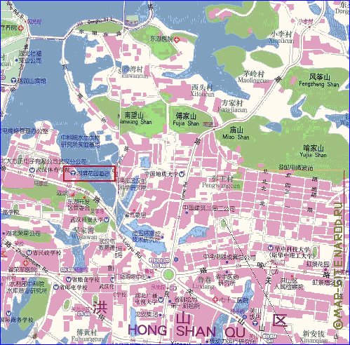 mapa de Wuhan