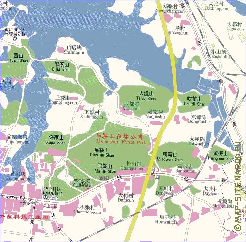 mapa de Wuhan