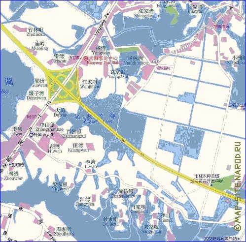 mapa de Wuhan