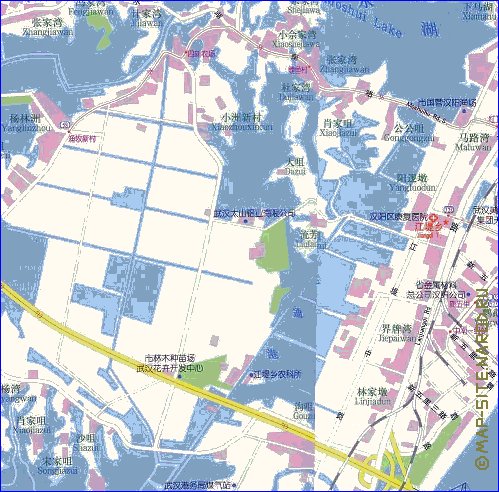 mapa de Wuhan