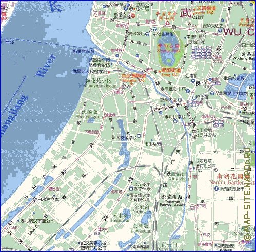 mapa de Wuhan