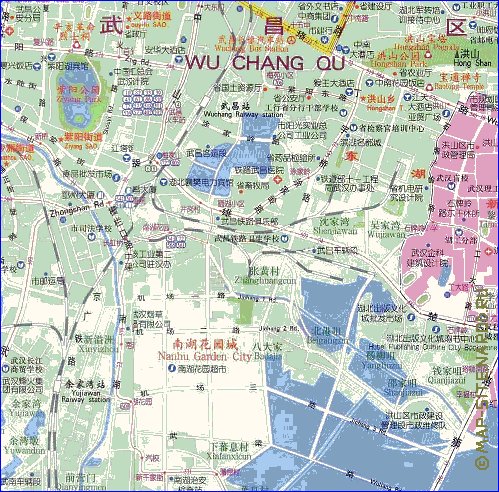 mapa de Wuhan