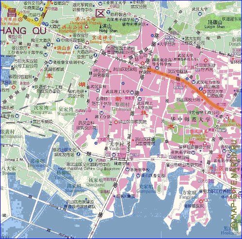 mapa de Wuhan