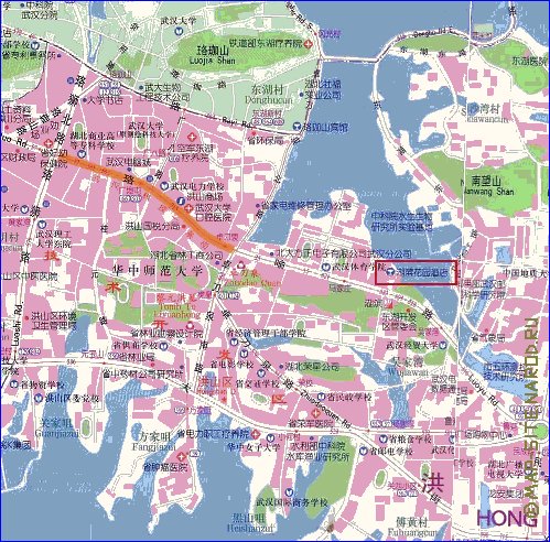 mapa de Wuhan