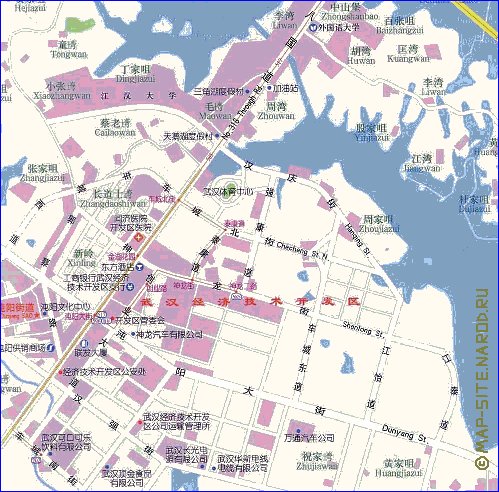 mapa de Wuhan