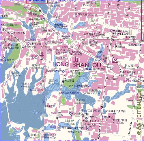 mapa de Wuhan