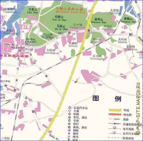 mapa de Wuhan