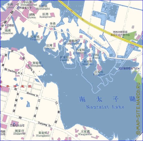 mapa de Wuhan