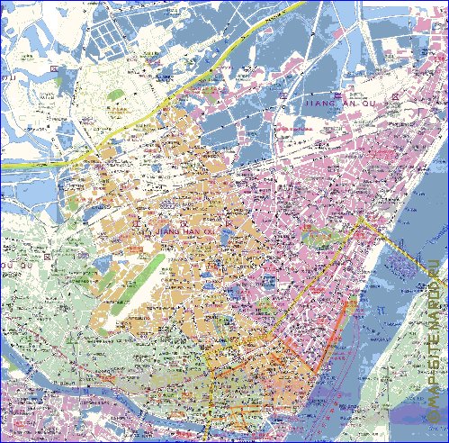 mapa de Wuhan