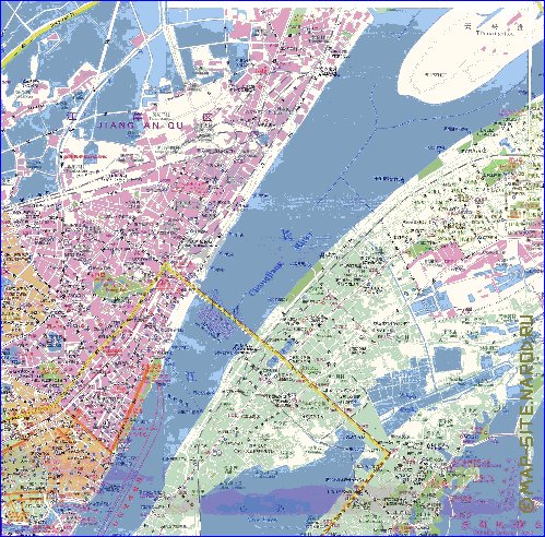 mapa de Wuhan