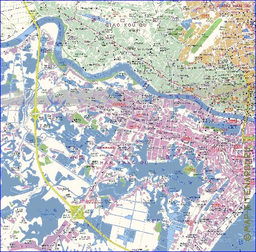 mapa de Wuhan