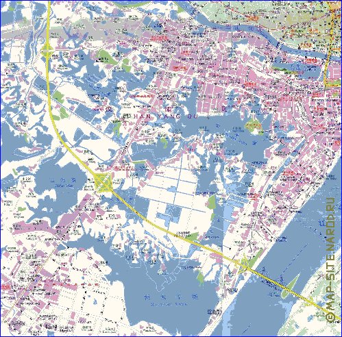 mapa de Wuhan