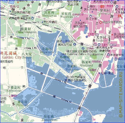 mapa de Wuhan