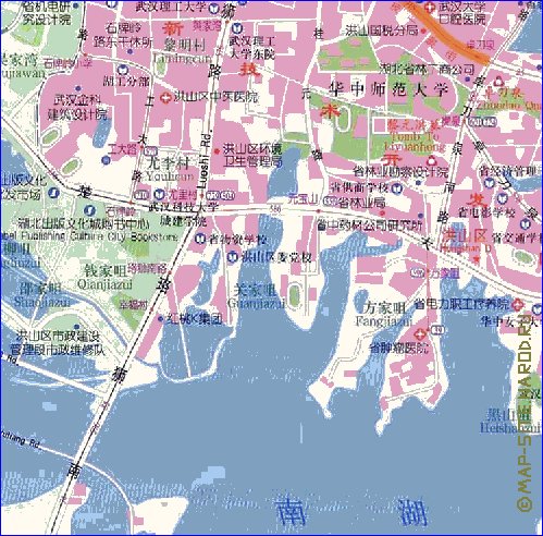 mapa de Wuhan