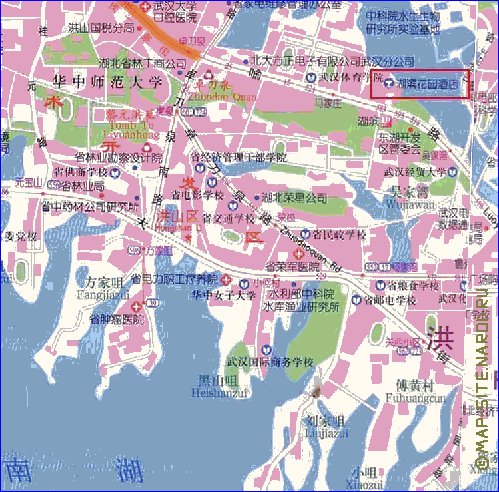 mapa de Wuhan