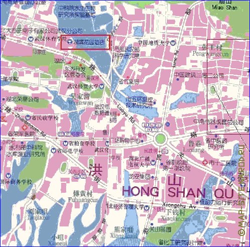 mapa de Wuhan