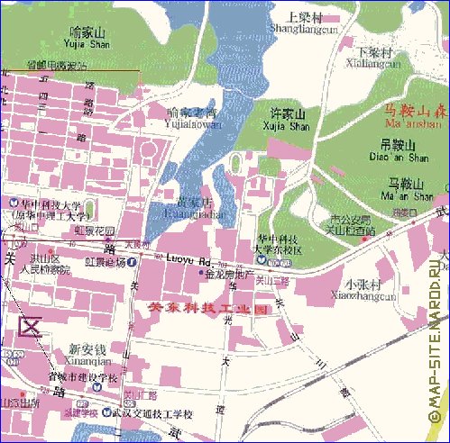 mapa de Wuhan