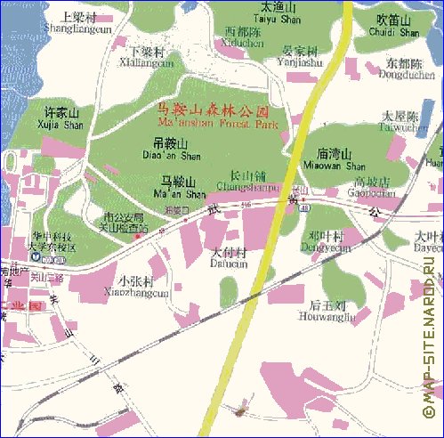 mapa de Wuhan