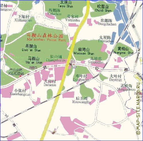 mapa de Wuhan