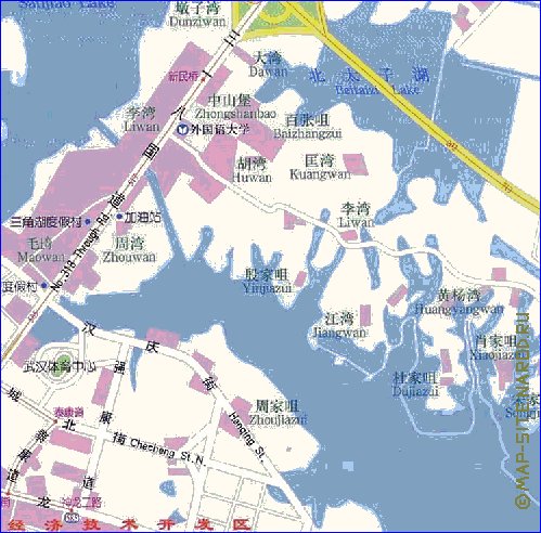 mapa de Wuhan