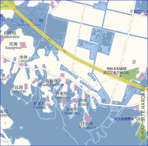 mapa de Wuhan