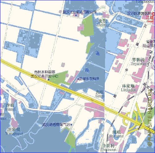 mapa de Wuhan