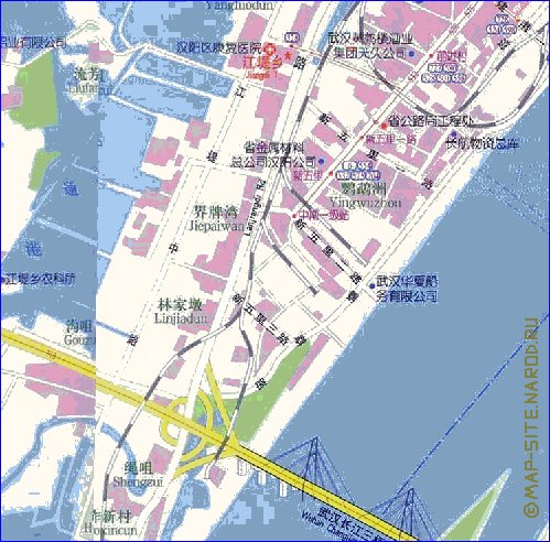 mapa de Wuhan