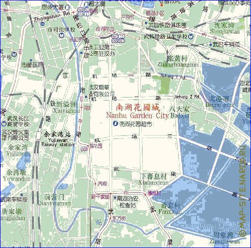 mapa de Wuhan