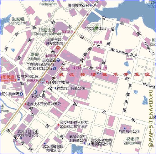 mapa de Wuhan