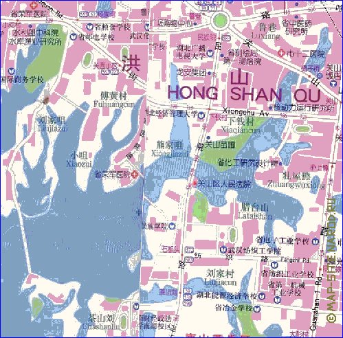 mapa de Wuhan