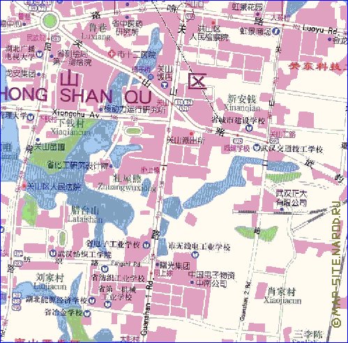 mapa de Wuhan