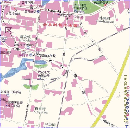 mapa de Wuhan