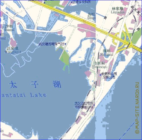 mapa de Wuhan