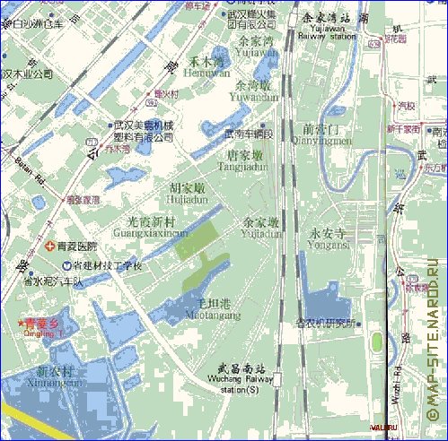 mapa de Wuhan