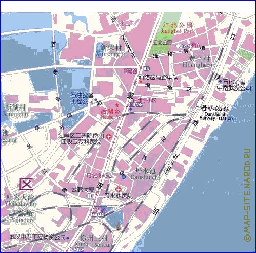 mapa de Wuhan