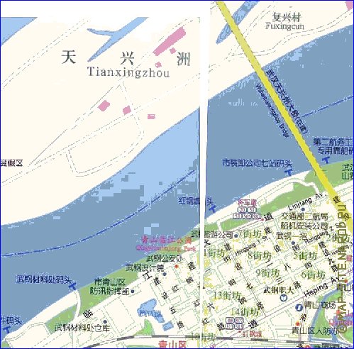 mapa de Wuhan