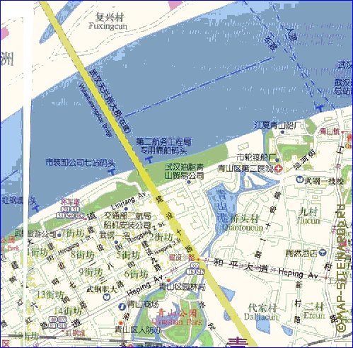 mapa de Wuhan