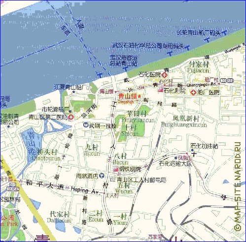 mapa de Wuhan