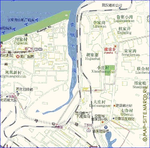 mapa de Wuhan